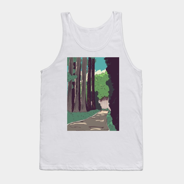 Japanese Woodland path Tank Top by nickemporium1